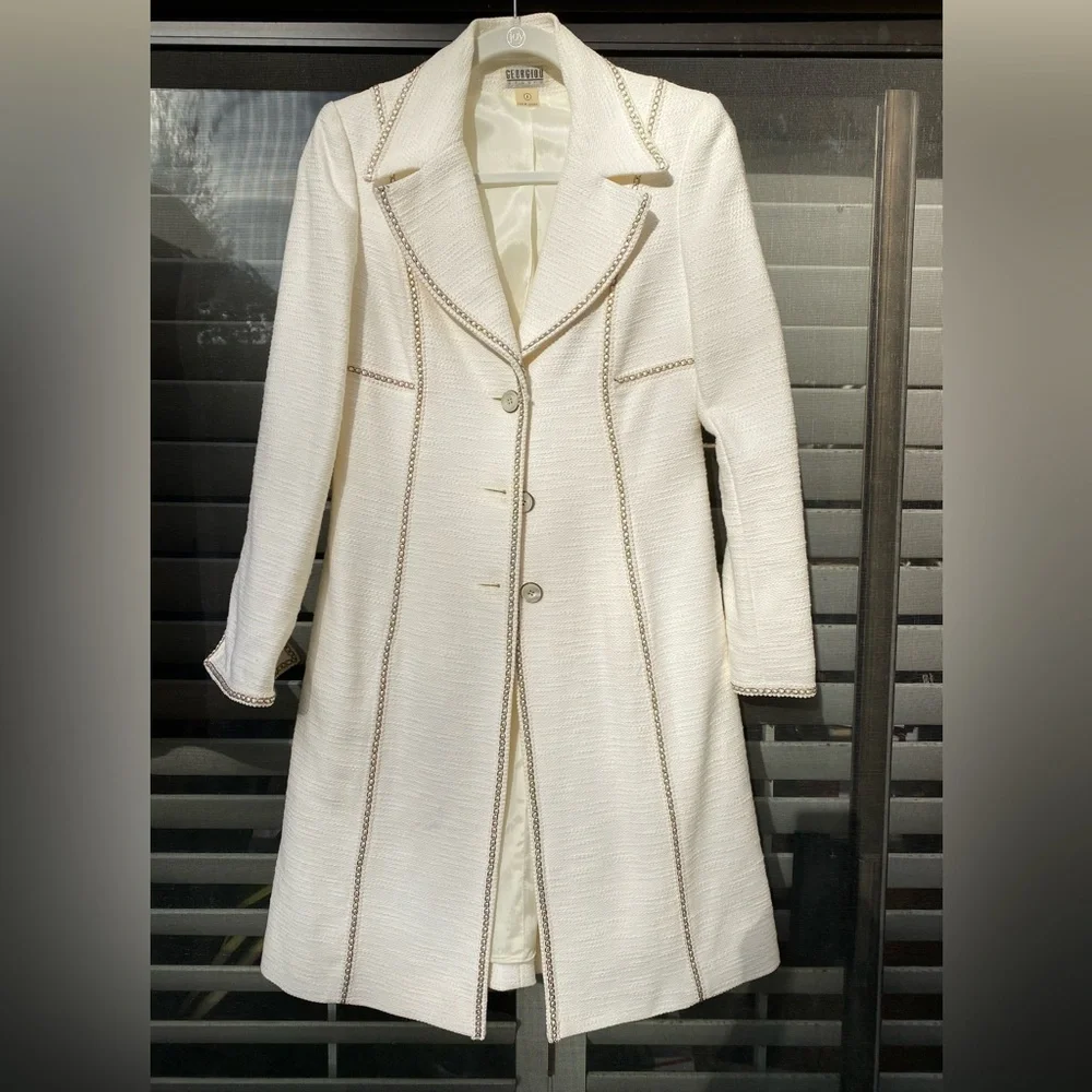 NWT Georgiou Studio Cotton Coat Size 4 - Picture 12 of 12